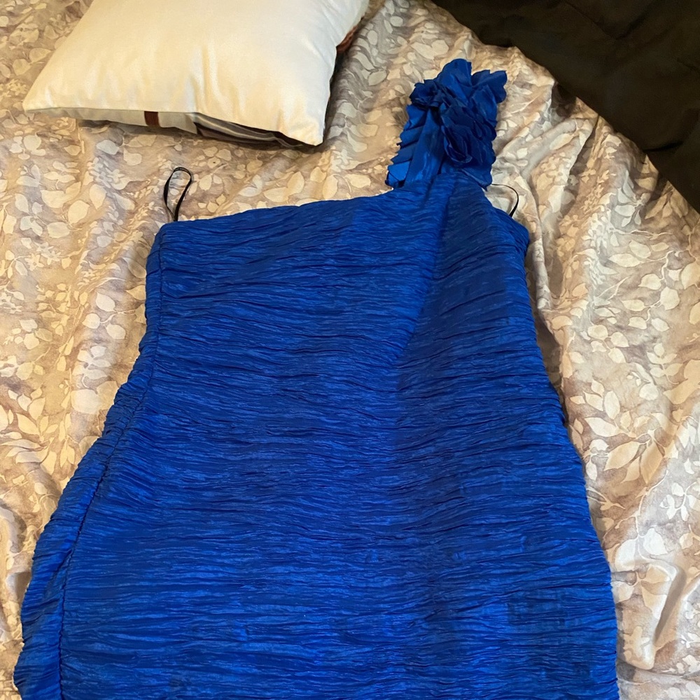 Blue one shoulder dress / size:1X